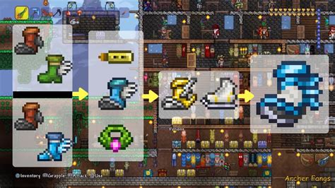 how to craft boots terraria.